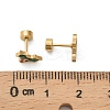 Christmas 304 Stainless Steel Stud Earrings EJEW-A144-01C-G-3