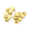 Ion Plating(IP) 304 Stainless Steel Stud Earrings EJEW-K295-15G-2