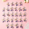 Letter & Butterfly Transparent Epoxy Resin Keychains KEYC-YW00001-3