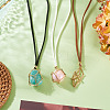 3Pcs Faux Suede Macrame Pouch  Pendant Necklaces NJEW-TAC0052-02-6