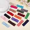 18Pcs 18 Colors Women's Faux Suede Bowknot Stretchable Hat Band AJEW-OC0014-22-4
