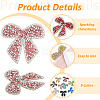 9Pcs 9 Colors Bowknot Hotfix Rhinestone (Hot Melt Adhesive On The Back) DIY-FG0006-12-4