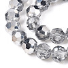 Transparent Electroplate Glass Beads Strands EGLA-A035-T8mm-M01-3