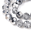Transparent Electroplate Glass Beads Strands EGLA-A035-T8mm-M01-3