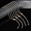 Unicraftale 12Pcs 2 Colors 304 Stainless Steel Box Chains/Venice Chains Bracelets Making MAK-UN0001-20-4