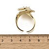 Brass Micro Pave Clear Cubic Zirconia Cuff Rings for Women RJEW-G347-05G-5