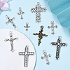 100Pcs 10 Styles Tibetan Style Alloy Pendants FIND-YW0006-67-4