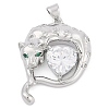 Brass Micro Pave Cubic Zirconia Pendants KK-M307-07P-1