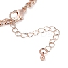 Alloy Colorful Enamel Rose Flower Bib Necklaces NJEW-B113-05-4