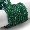 Electroplate Transparent Glass Beads Strands EGLA-A035-T4mm-L18-1