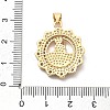 Rack Plating Brass with Cubic Zirconia Pendants KK-Q017-06A-G-3