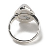 Natural & Synthetic Gemstone Teardrop Adjustable Rings RJEW-K371-08S-5