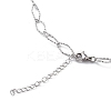 Non-Tarnish 304 Stainless Steel Rhombus Link Chain Necklace for Men Women STAS-B039-03P-3