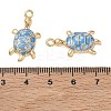 Brass with Enamel Pendants KK-CBA61F8-04G-01-3