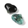 Natural Druzy Agate(Dyed & Heated) Heart Palm Stone G-Q021-01A-2