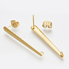 201 Stainless Steel Stud Earring Findings LS-X-STAS-S079-45A-2