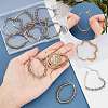 Unicraftale 6 Pairs 6 Style Heart & Flower & Oval 304 Stainless Steel Wire Wrapped Hoop Earrings EJEW-UN0001-84-2