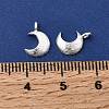 925 Sterling Silver Textured Moon Charms STER-K188-09B-S-3