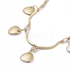 Scallop Shell Shape Brass Charm Bracelets BJEW-JB05218-2