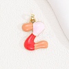 Alloy Enamel Pendants ENAM-S023-01G-Z-1