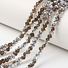 Electroplate Transparent Glass Beads Strands EGLA-A034-T6mm-M-2