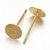 Brass Stud Earring Findings X-KK-A251-G-2