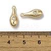 Brass Micro Pave Clear Cubic Zirconia Pendants KK-U013-01G-3