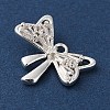 Brass Micro Pave Clear Cubic Zirconia Charms KK-G491-20C-S-2