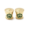 Brass Micro Pave Cubic Zirconia European Beads KK-H519-01G-1
