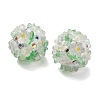 Polymer Clay Rhinestone Beads with Resin RESI-Z045-06-2