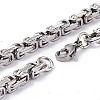 Non-Tarnish 201 Stainless Steel Byzantine Chain Necklaces LS-NJEW-I248-03A-P-3