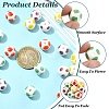 20Pcs 4 Colors Handmade Porcelain Beads PORC-YW0001-22-4