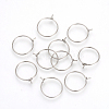 Tarnish Resistant 304 Stainless Steel Hoop Earrings LS-STAS-R071-40-1
