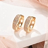 Rack Plating Brass Clear Cubic Zirconia Hoop Earrings EJEW-M090-01G-04-1