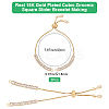 3Pcs Brass Pave Clear Cubic Zirconia Rectangle Slider Bracelet Making BJEW-BBC0001-19-2