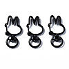 Spray Painted Eco-Friendly Alloy Swivel Snap Hooks Clasps PALLOY-T080-12A-NR-1