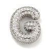 Platinum Plated Brass Micro Pave Cubic Zirconia Pendants KK-L073-001P-G-1