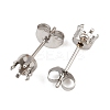 304 Stainless Steel Flat Round Stud Earring Findings STAS-D389-04C-P-2