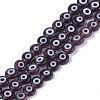 Handmade Evil Eye Lampwork Beads Strands X1-LAMP-S191-02A-11-2