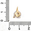 Brass Micro Pave Clear Cubic Zirconia Charms ZIRC-F146-02G-3