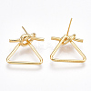 Brass Stud Earrings X-KK-T038-321G-2
