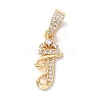 Eco-Friendly Brass Micro Pave Cubic Zirconia Pendants KK-K265-01G-T-1