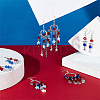 DIY Independance Day Theme Chandelier Earring Making Kit DIY-SC0018-41-5