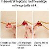 12Pcs 2 Colors Aluminum Alloy Cord Lock TOOL-FH0001-13-2