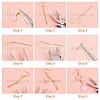 DIY Flower Long Dangle Earring Making Kits DIY-SC0019-65-3