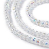 Transparent Electroplate Glass Beads Strands EGLA-F156-AB06-3
