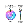 12Pcs 12 Style Rainbow Color Ion Plating(IP) 201 Stainless Steel Charms STAS-YW0001-32-4