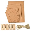 5 Sets 5 Styles Rectangle Cowhide Paper Hanging Photo Frame DIY-CJ0002-66-1