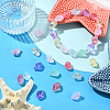 100Pcs 10 Colors Transparent Spray Paint Glass Beads GLAA-CJ0002-72-9