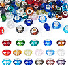 68Pcs 17 Colors Transparent Glass European Beads GPDL-SW0001-02-2